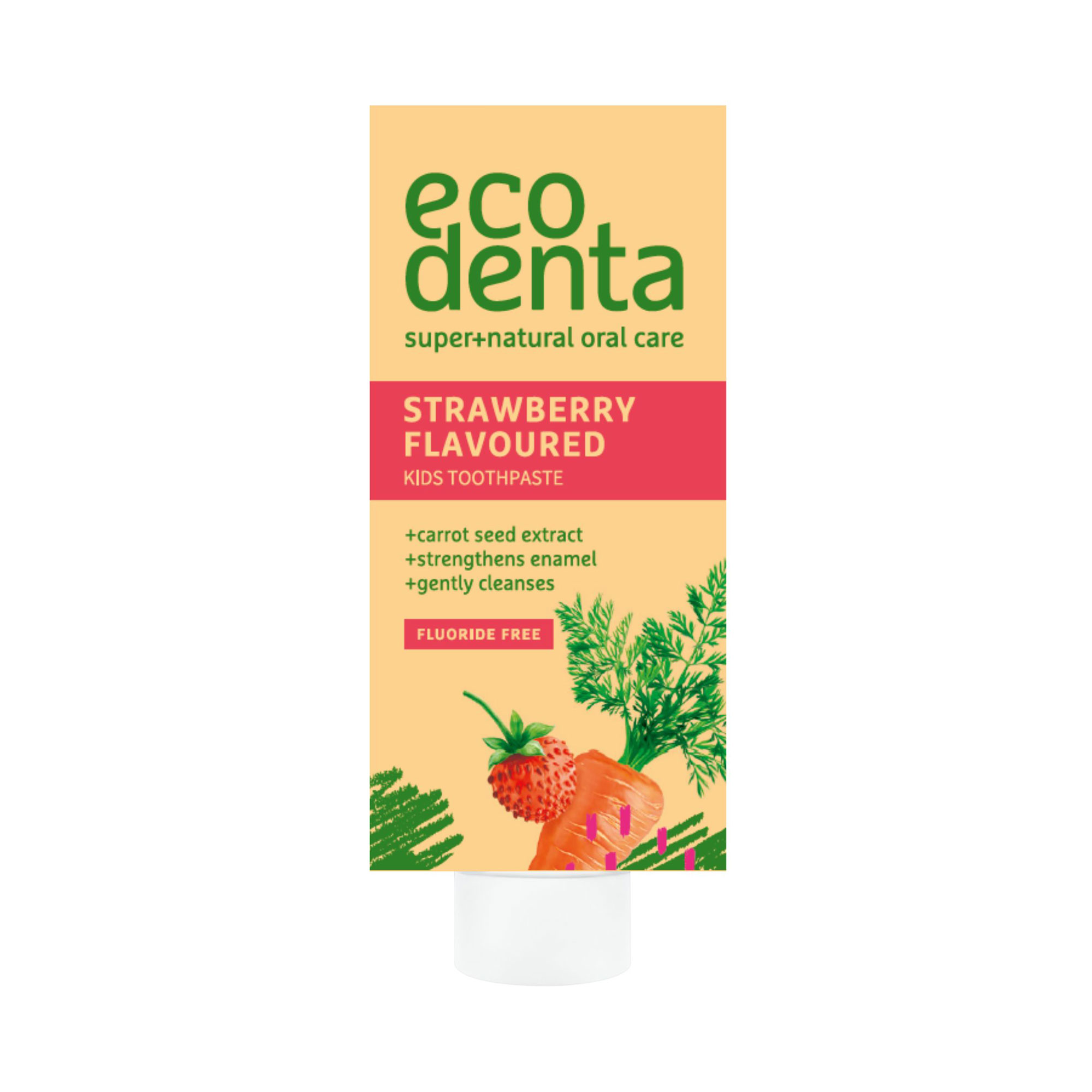 Дитяча зубна паста Ecodenta Strawberry Flavoured Kids Toothpaste з лісовою суницею, 10 мл